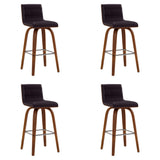 Vienna - 26" Swivel Counter Stool - Walnut Wood