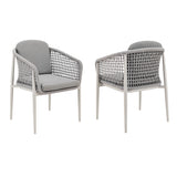 Rhodes - Outdoor Patio Dining Chair (Set of 2) - Light Gray
