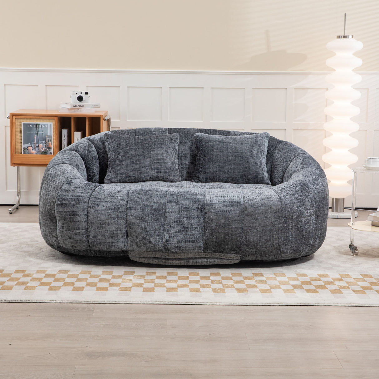 Bean Bag Lazy Sofa, Durable Comfort Lounger High Back Bean Bag Chair Couch