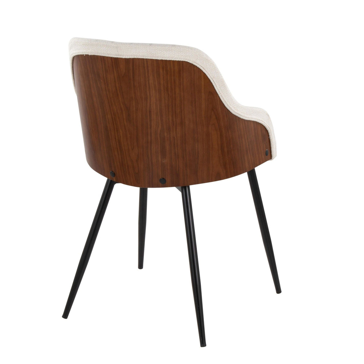 Bacci - Chair (Set of 2) - Black Metal, Walnut Wood