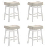 Lenon - Modern Farmhouse Wood Counter Height Kitchen Bar Stool