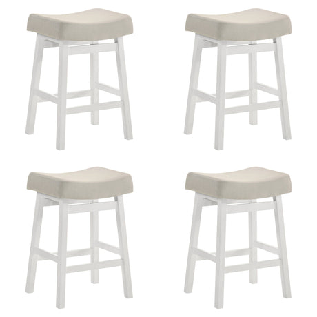 Lenon - Modern Farmhouse Wood Counter Height Kitchen Bar Stool