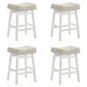 Lenon - Modern Farmhouse Wood Counter Height Kitchen Bar Stool