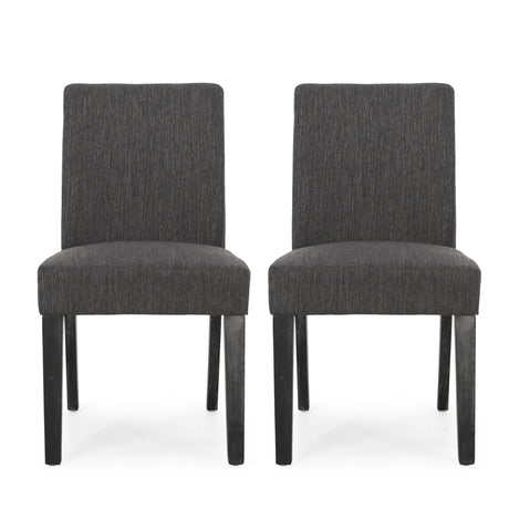 Contemporary Dining Chair With Upholstered Seating And Tapered Legs