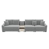 Modular Sofa Couch With Storage Armrest And Center Console
