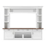 Extra Long TV Stand With 7 Color LED Lights, Adjustable Shelves & Storage Cabinets