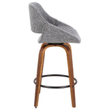 Fabrico - 26" Fixed-Height Counter Stool (Set of 2) - Walnut Frame