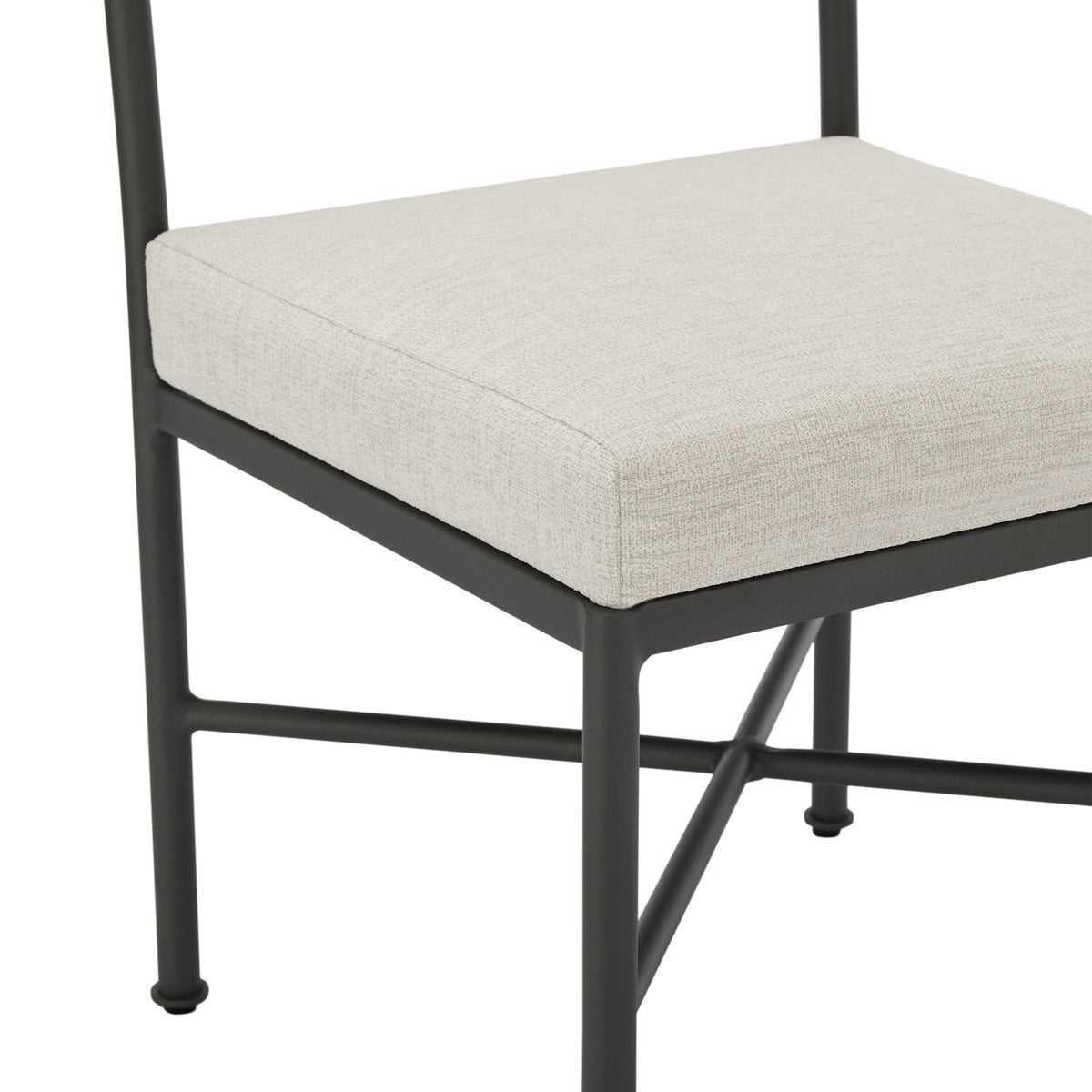 Leni - Outdoor Side Chair With Cushions And Powder Coated Aluminum Frame (Set of 2) - Moonveil / Warm Gray