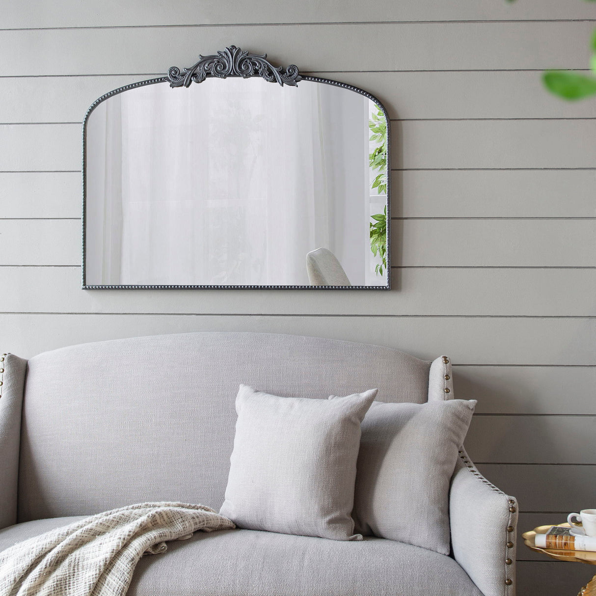 Arch Mirror, Baroque Inspired Wall Decor For Bathroom, Bedroom, Living Room