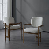 Upholstered Arm Dining Chairs (Set of 2)