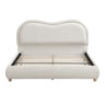 Upholstered Platform Bed Frame With Curved Headboard