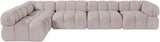 Orin - Velvet 5 Piece Modular Sectional