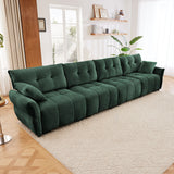 Modern Sofa & Pillows, Textured Cover, High Rebound Cushions
