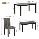 Modern Dining Table Set With Upholstered Chairs For Dining Room