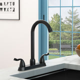 Stainless Steel Kitchen Sink Faucet With 2 Handles, 3 Hole Installation