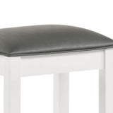 Vanity Stool With Padded Seat - Gray