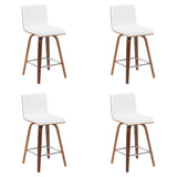 Vienna - Modern Counter Height Swivel Bar Stool - Walnut Finished Wood Frame