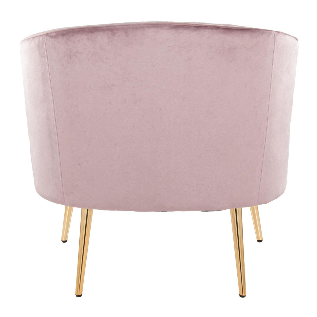 Tania - Contemporary/Glam Accent Chair - Gold Metal, Velvet