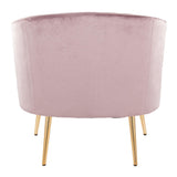 Tania - Contemporary/Glam Accent Chair - Gold Metal, Velvet