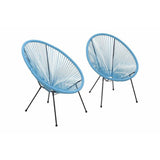 Modern Egg Shaped String Chairs (Set of 2)
