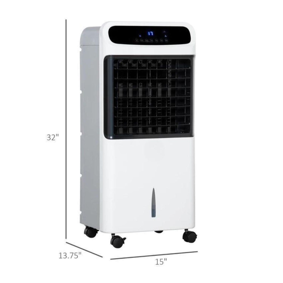 3 In 1 Ice Cooling Fan With Evaporative Cooling, Portable Swamp Cooler - White