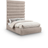 Adam - Chenille Fabric Bed With 89" Headboard