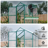 Polycarbonate Walk-In Greenhouse, Raised Base For Outdoor In All Season