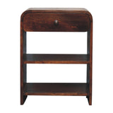 Aspen - Open Bedside Table - Dark Brown
