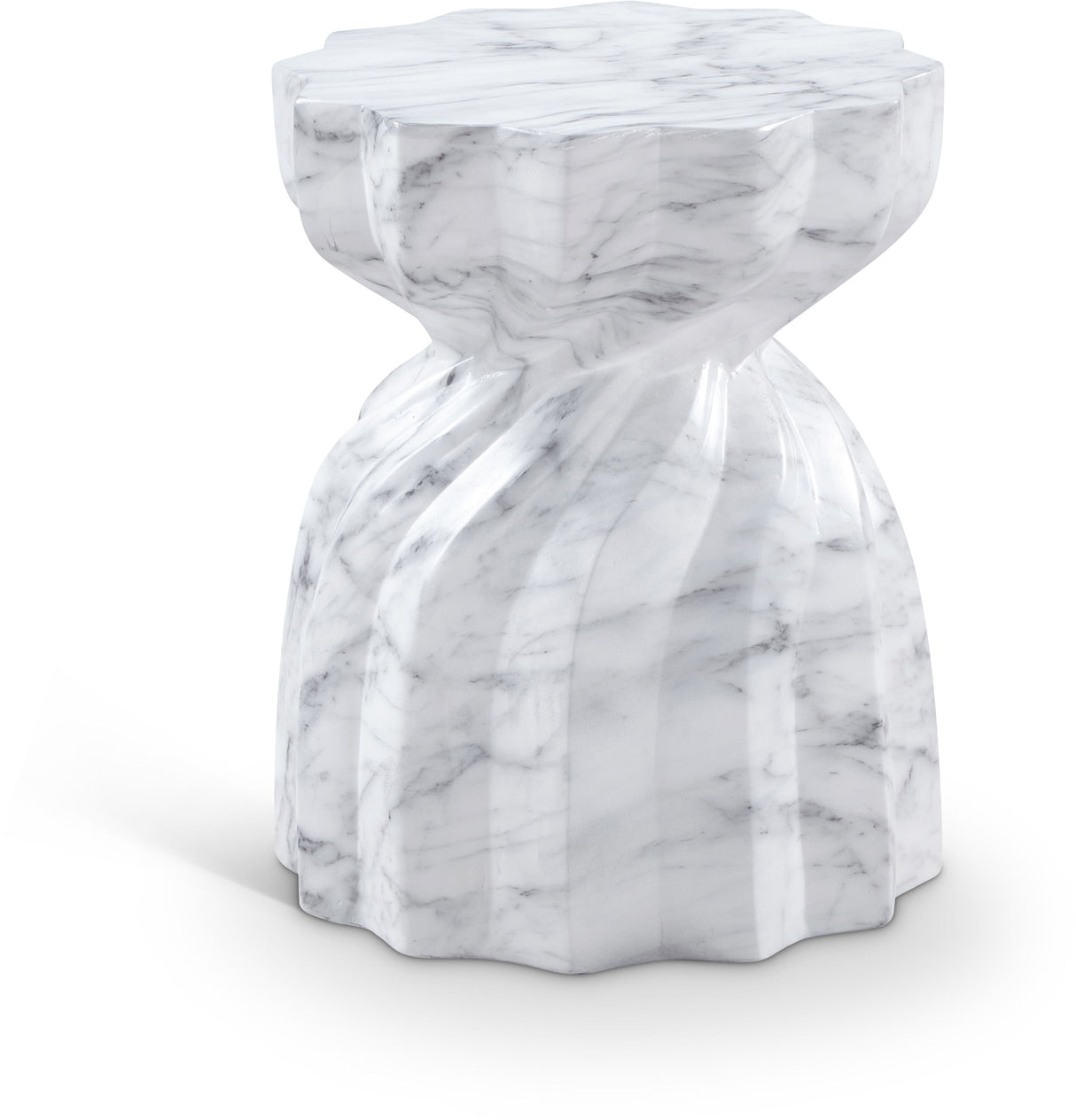 Caserta - Marble Finish Concrete End Table