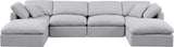 Indulge - Linen 6 Piece Modular Double Chaise Sectional