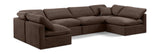 Indulge - Velvet 6 Piece Modular U-Shaped Sectional