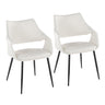Curvo - High Back Upholstered Chair (Set of 2) - Black Metal Legs