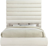 Adam - Chenille Fabric Bed With 89" Headboard