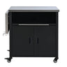 Foldable Outdoor Prep Station BBQ Cart With Trash Rack