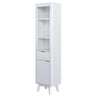 Tall Bathroom Storage Cabinet With Adjustable Shelves And 1 Drawer & Door