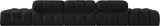 Ames - 5 Piece Boucle Upholstered Modular Sofa With 2 Armless Seats