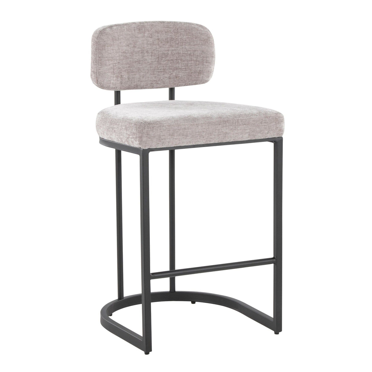 Demi - Fixed-Height Barstool (Set of 2) - Black Metal Base