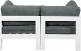 Nizuc - Outdoor Patio 2 Seat Modular Sofa With White Frame