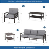 Patio Furniture Set With Coffee Table And Cushions For Backyard