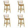 Noely - Modern Farmhouse Swivel Wood Bar Height Kitchen Bar Stool