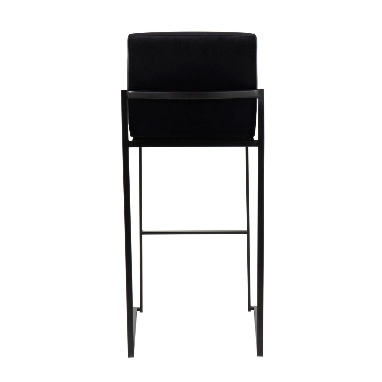 Fuji - High Back Barstool - Black Steel Legs