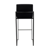 Fuji - High Back Barstool - Black Steel Legs