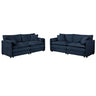 Modern Chenille Oversized Deep Seat Luxury 2 Piece Sofa Set With 4 Pillows
