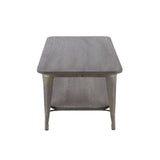 Oregon - Coffee Table - Antique Metal And Espresso Wood-grain Pressed Bamboo