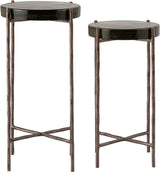 Vetra - Iron Base Bunching End Table - Bronze