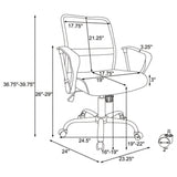 Swivel Office Chair With Base Adjustable Height - Black