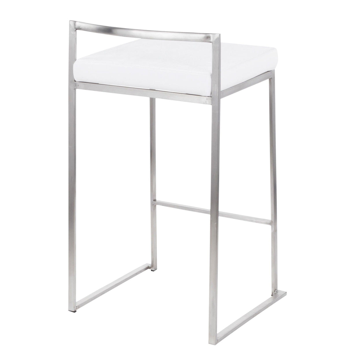 Fuji - Counter Stool Steel With Cushion - Stainless Steel