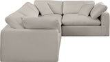 Comfy - 4 Piece Linen Fabric Modular Sectional