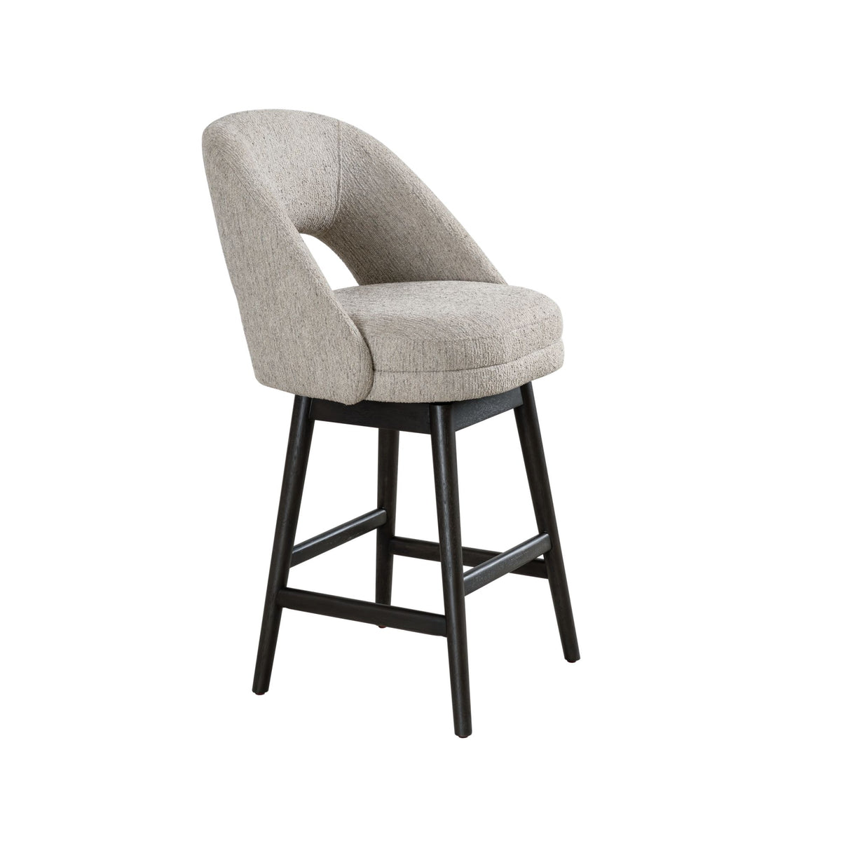 Adrian - 26" Counter Height Swivel Barstool - Morning Fog / Gray