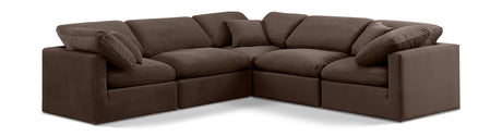 Indulge - Velvet 5 Piece Modular Corner Sectional